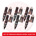 10R0968 (C-10/C-12) - Set of Premium Reman Diesel Injectors - 6 Injectors Set - $1,500.00 + $1,200.00 Core Free Shipping in all orders