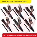10R2780 (3406E) - Set of Premium Reman Diesel Injectors - 6 Injectors Set - with new solenoid $1,500.00 + $1,200.00 Core Free Shipping in all orders
