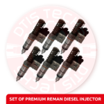 5237473 (12.7 Marine) - SET OF PREMIUM REMAN DIESEL INJECTORS - 6 Injectors Set - $1,500.00 + $600.00 Core Free Shipping in all orders
