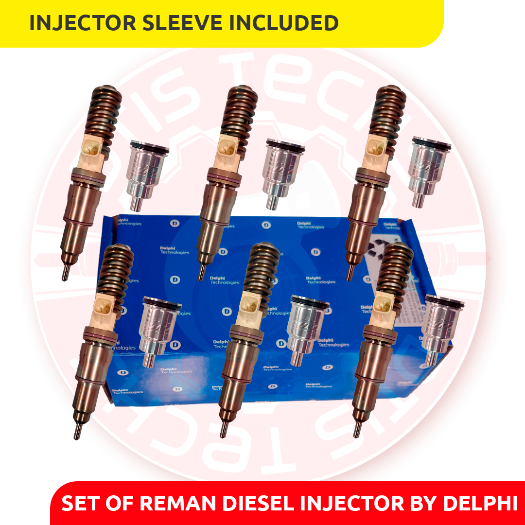 85141571-set 85141571 D13J EPA14/0BD15/0BD16 - 6 Delphi Injectors Set Injector Sleeve included – $3,000.00 + $600.00 Core Free Shipping in all orders - Image 1