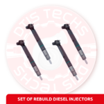 Ex631088 - Set of Rebuild Diesel Injectors - 4 Injectors Set - $1,000.00+$400.00 Core Free Shipping in all orders