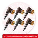 OR4970 (3126) Side Mount - SET OF PREMIUM REMAN DIESEL INJECTORS - 6 Injectors Set - $1,200.00+$900.00 Core Free Shipping in all orders