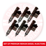 (S-60) - SET OF PREMIUM REMAN DIESEL INJECTORS - 6 Injectors Set - $1500.00 + $900.00 Core Free Shipping in all orders